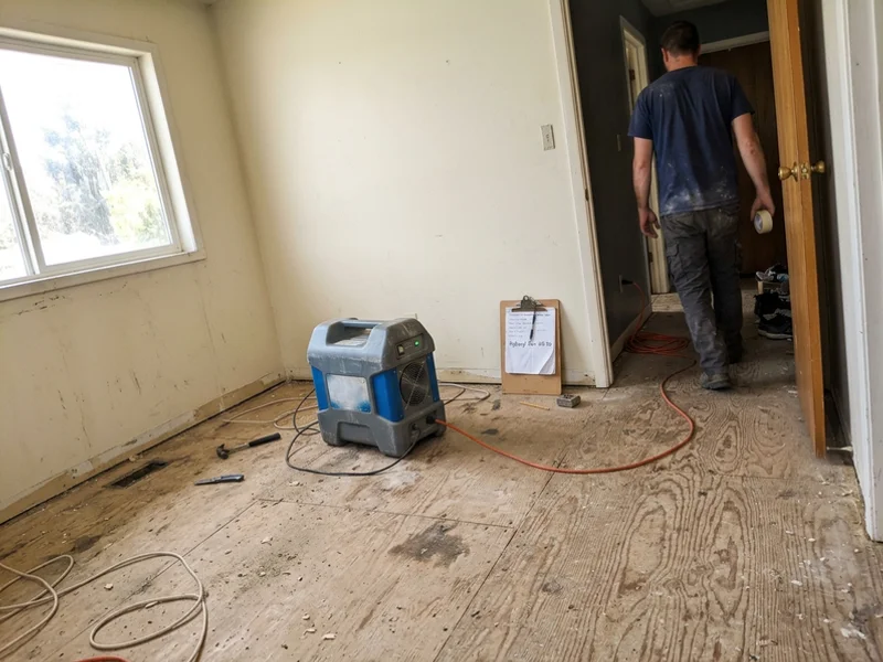 Hydroxyl generator running during odour treatment in an emptied room