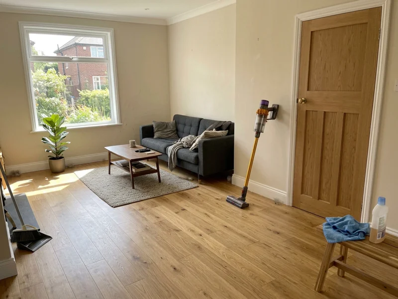 A spotless interior after post-construction cleaning